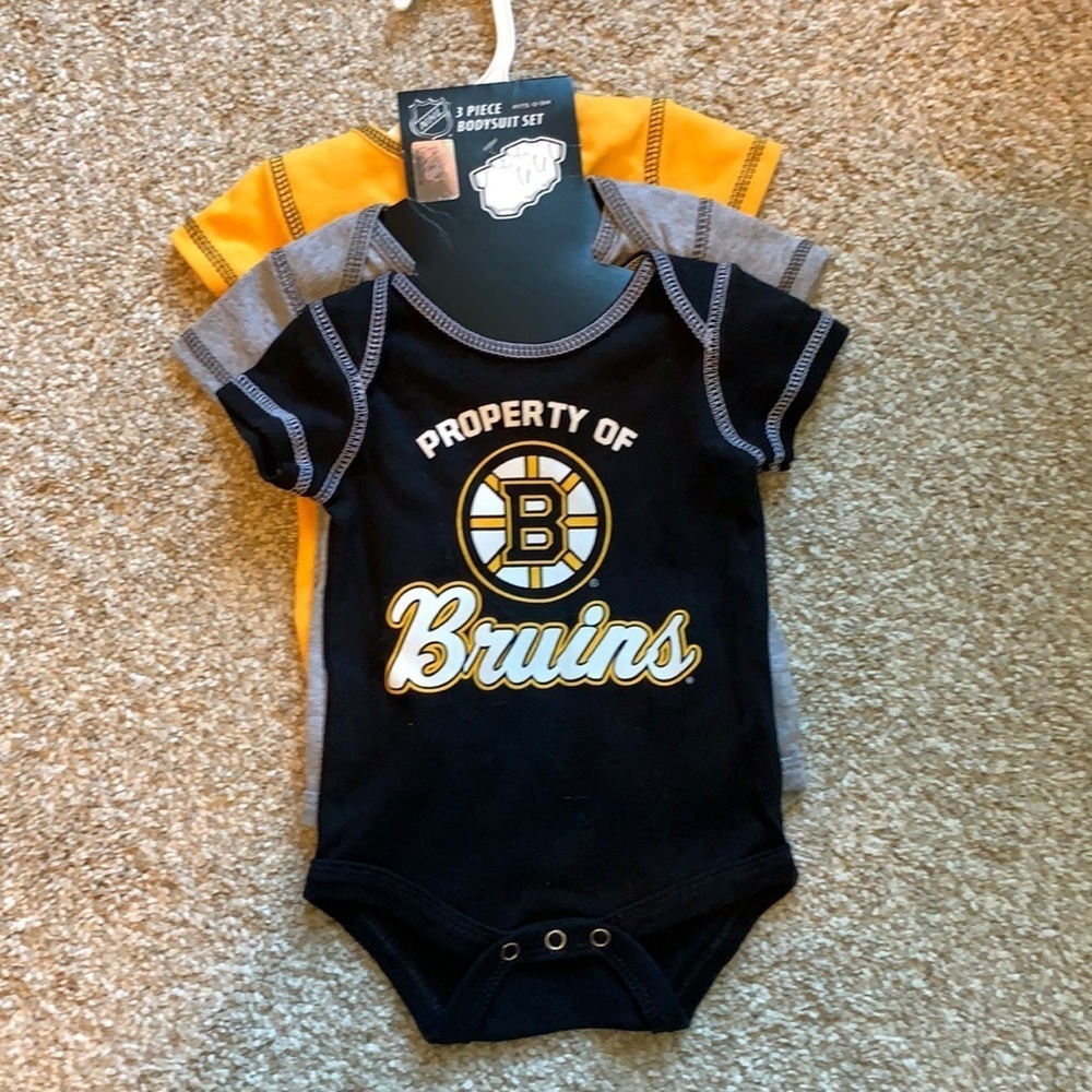 BRUINS BABY ONESIES - 0-3 Months NWT